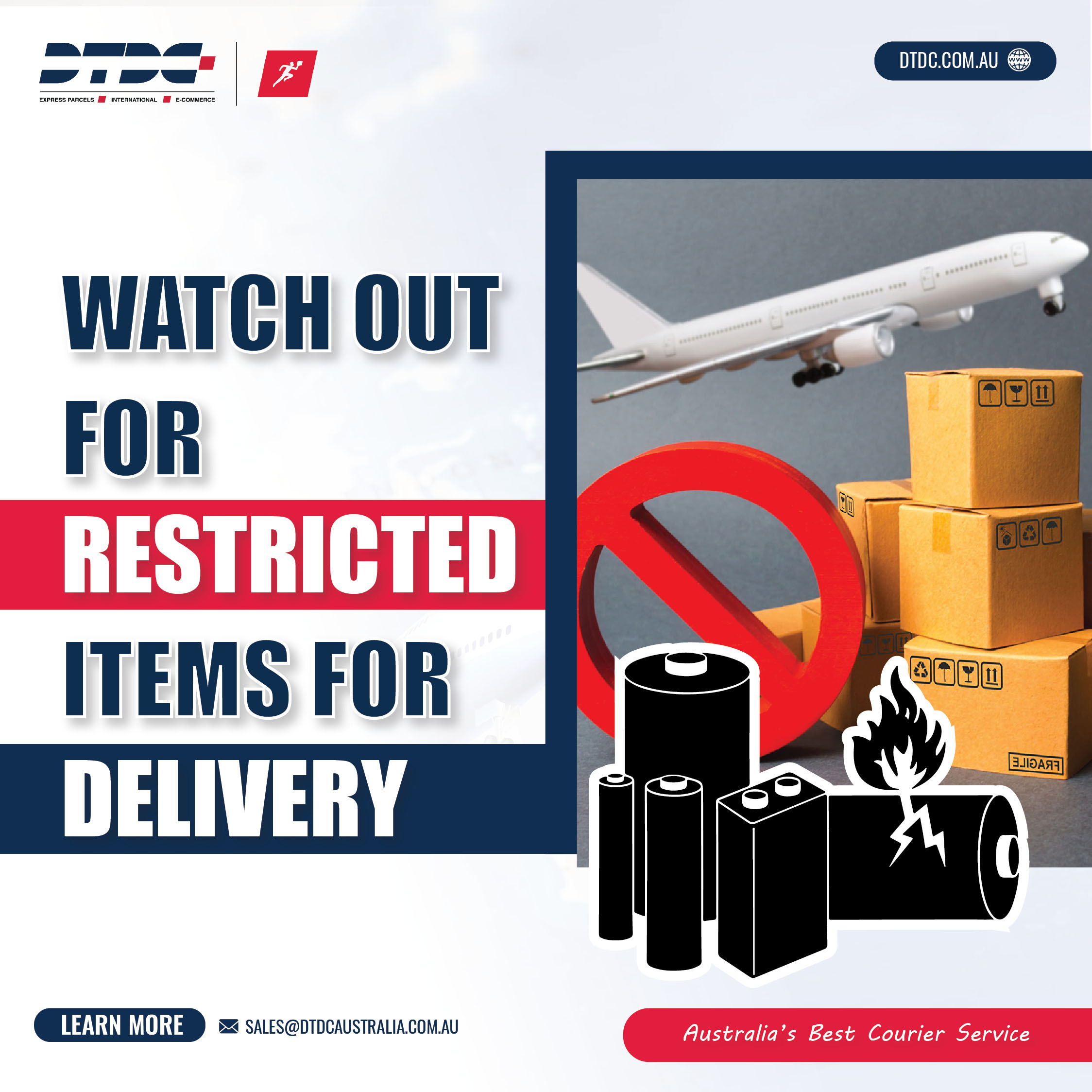 DTDC Australia Prohibited and Restricted Items