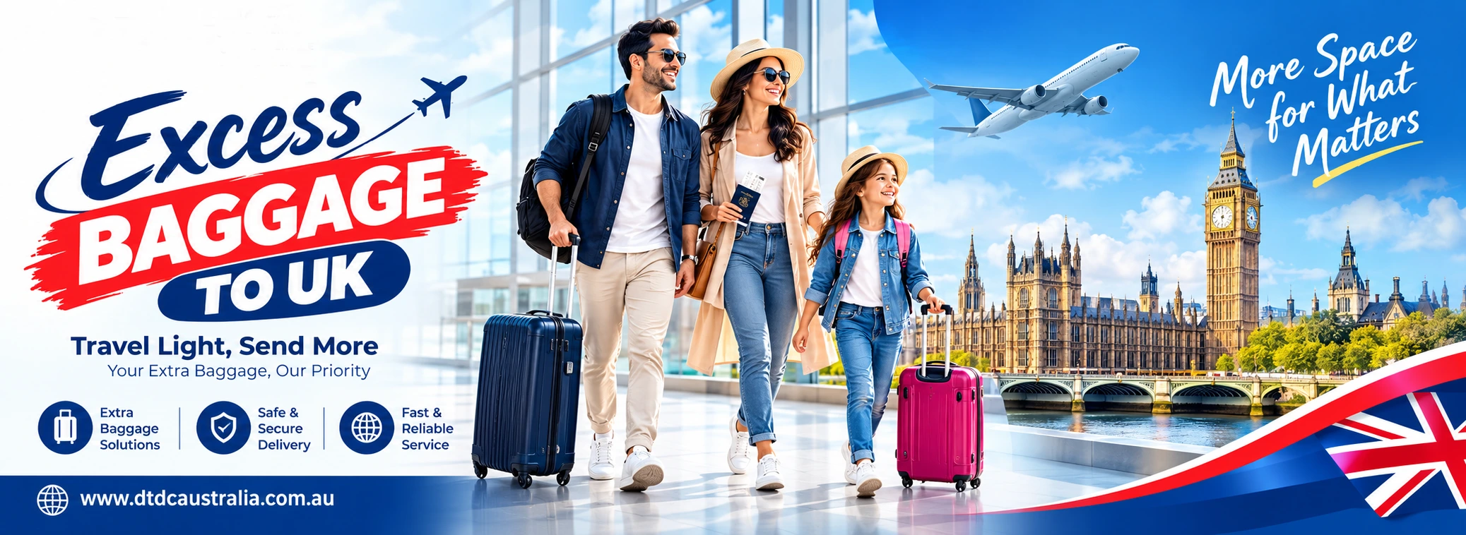 Excess Baggage to UK Travel Banner