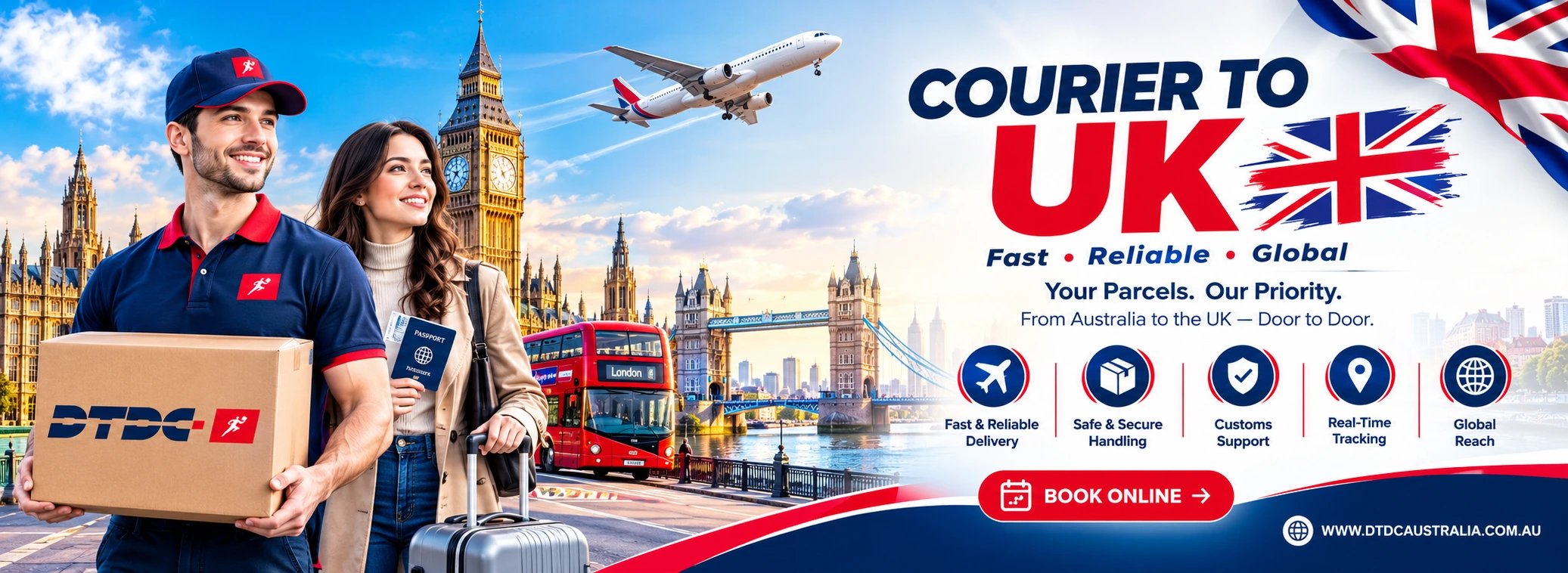 London Courier Shipping Advertisement